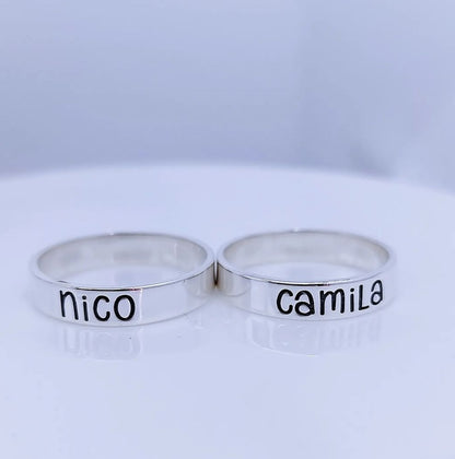 Anillo Grabado personalizado 5mm