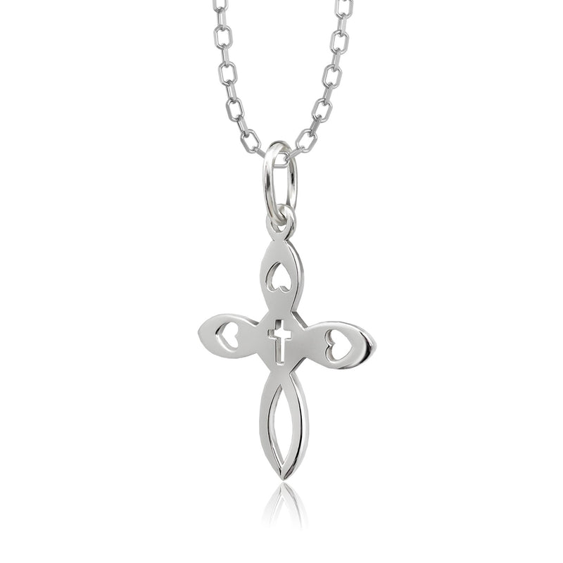 Collar Cruz corazones