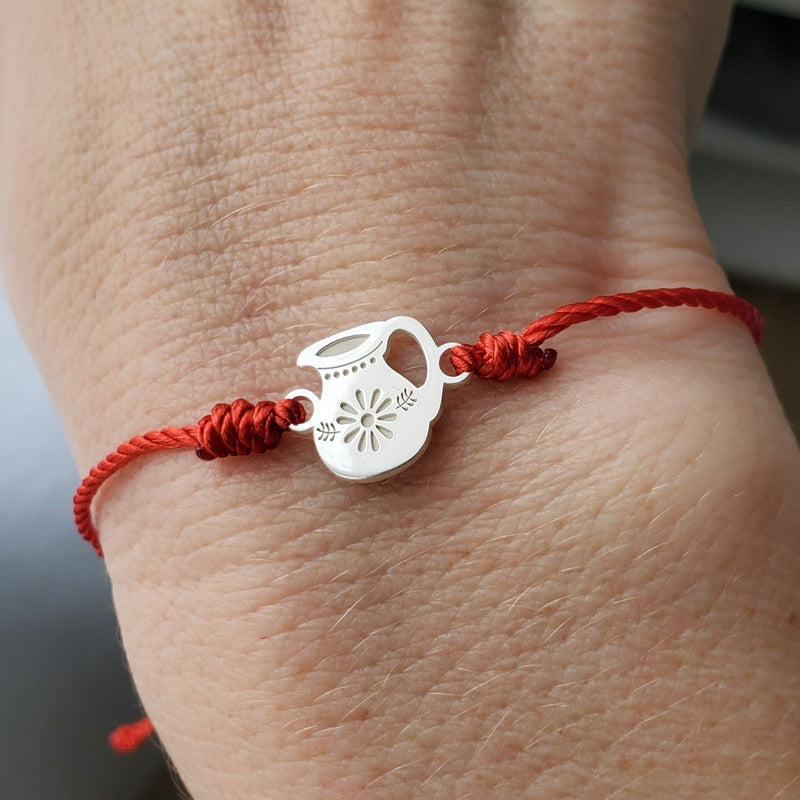Pulsera Jarrito hilo rojo
