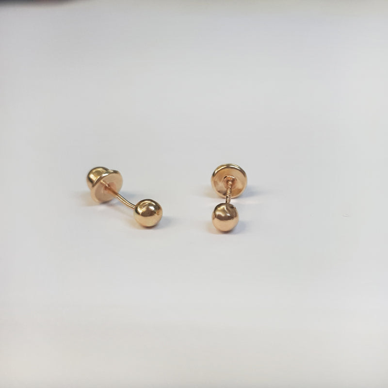 broquel bolita en oro14k