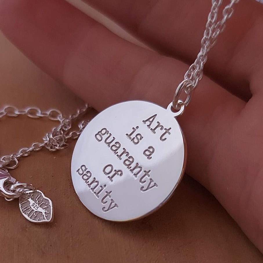 Collar Medalla Personalizada Mensaje