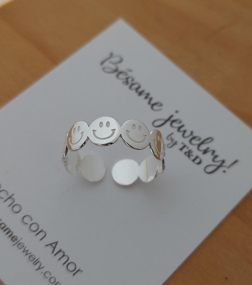 anillo happy face cara feliz