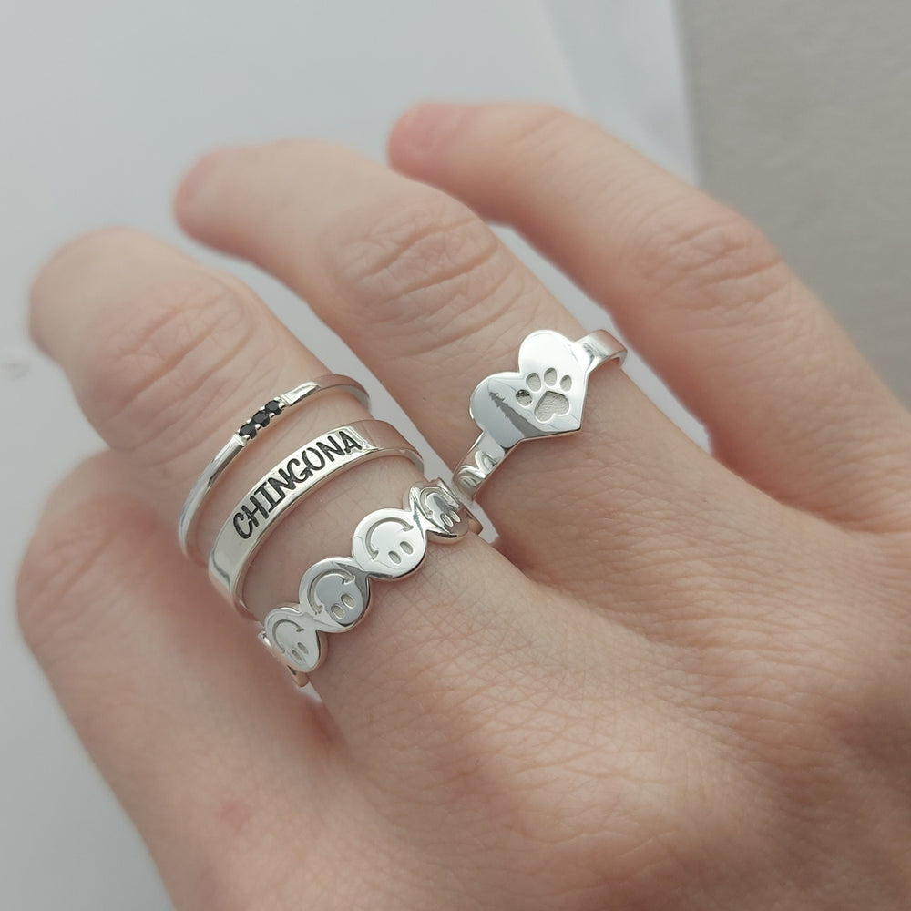 Anillo huella corazón
