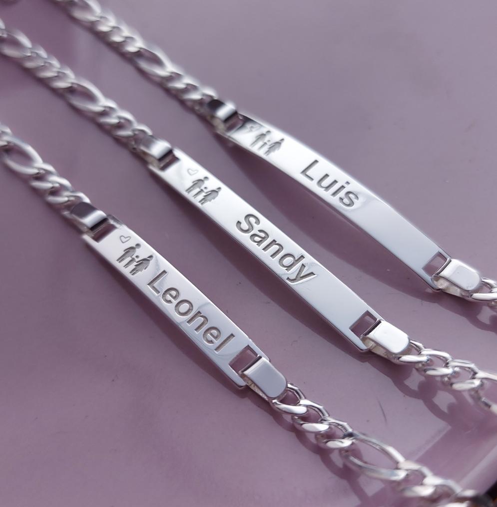 Esclava Grabada Personalizada 1 pieza