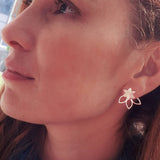 Aretes Earjackets Flores