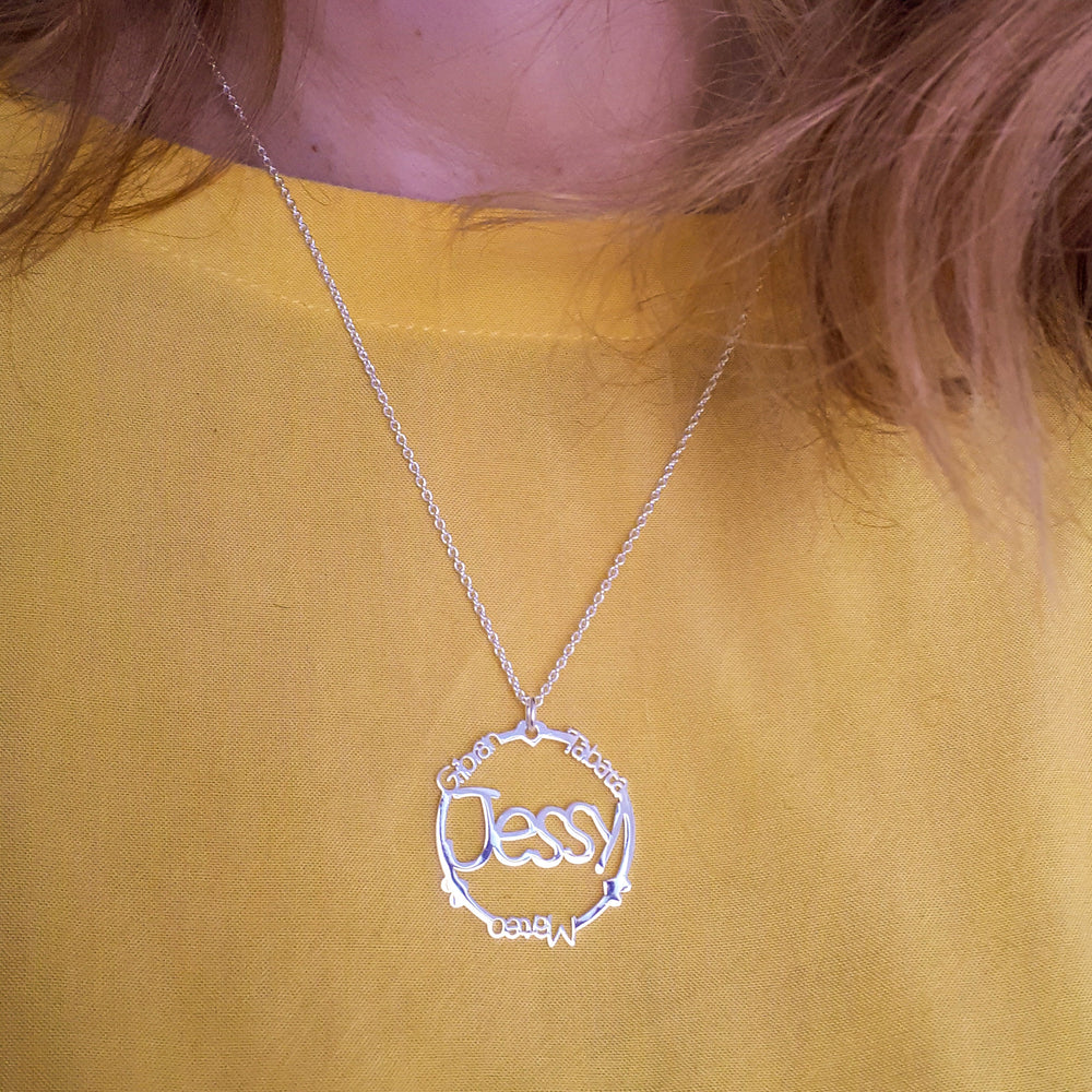 Collar Nombres Personalizado Círculo