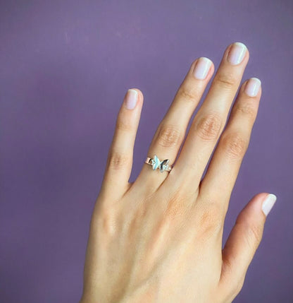 Anillo Mariposa con frase grabada