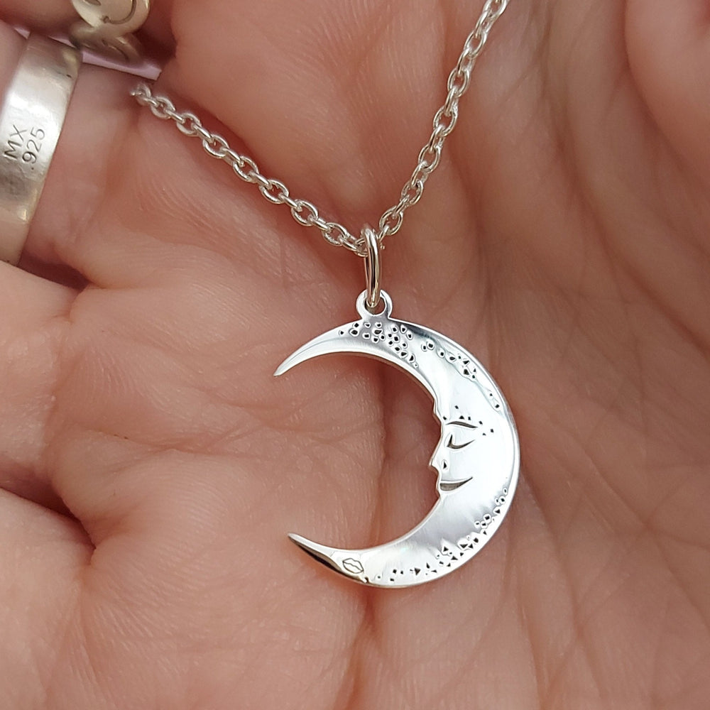 joyeria mexicana de plata collar luna de plata