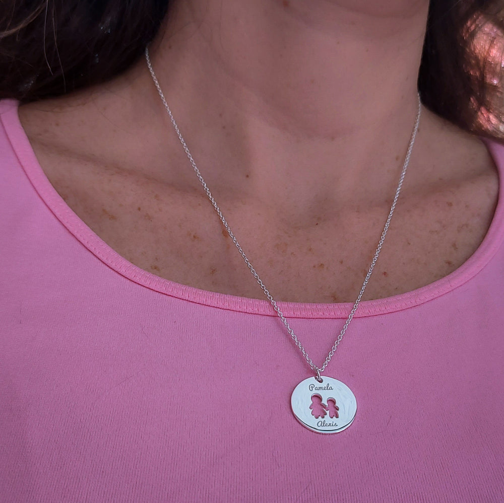 Collar Medalla Familia Personalizada