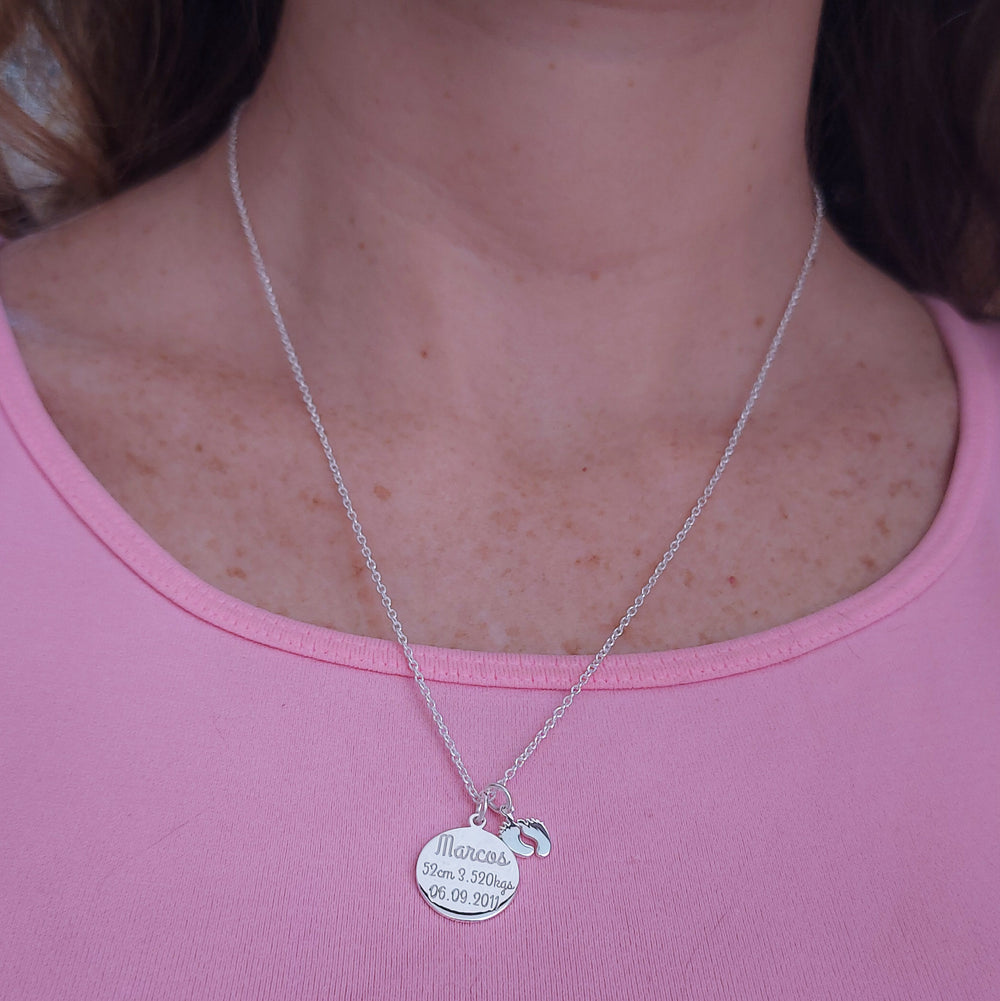 Collar Medalla Grabada Personalizada