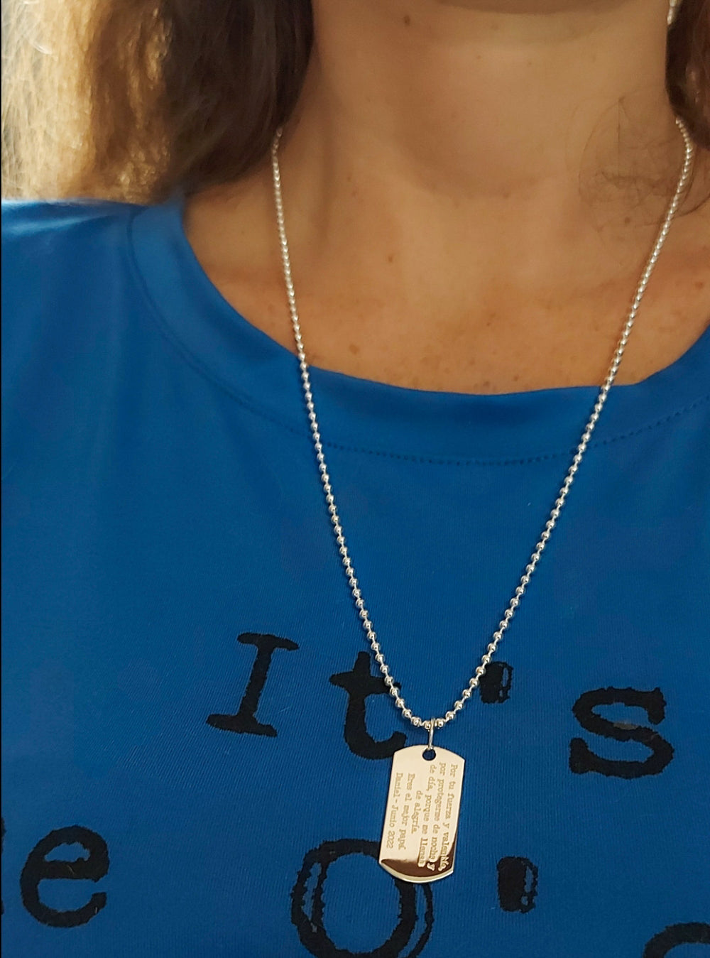 Collar Placa Grabada Personalizada