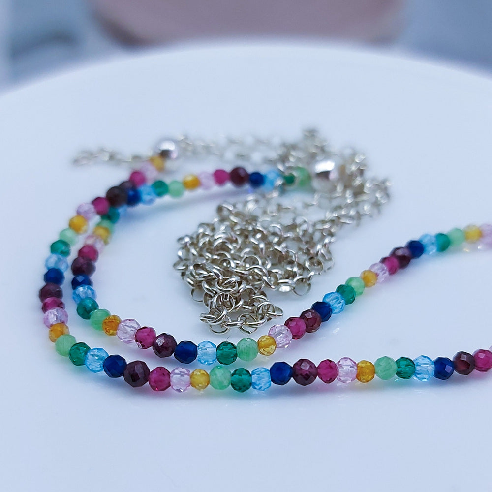 collar piedras colores