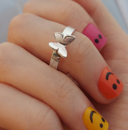 Anillo Mariposa con frase grabada
