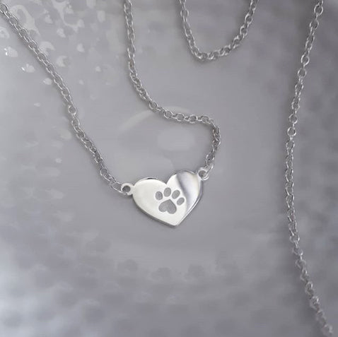 Collar Corazón y Huella