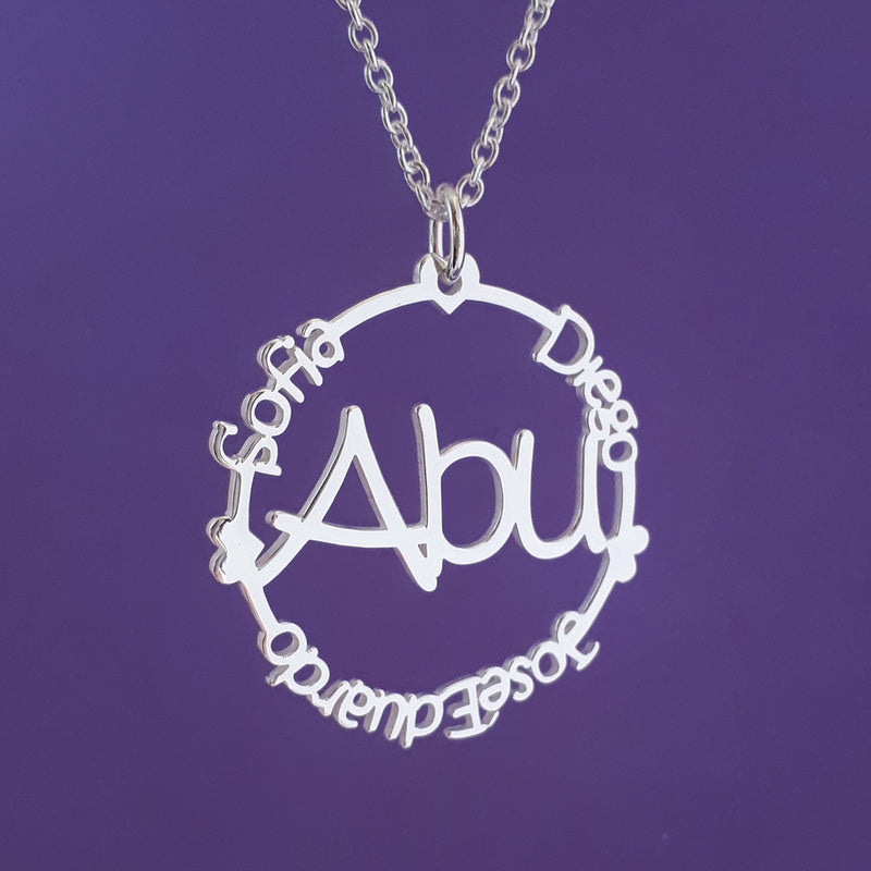 Collar Nombres Personalizado Círculo