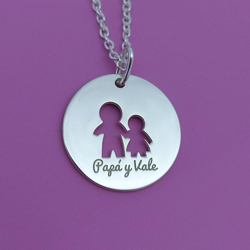 Collar Medalla Familia Personalizada
