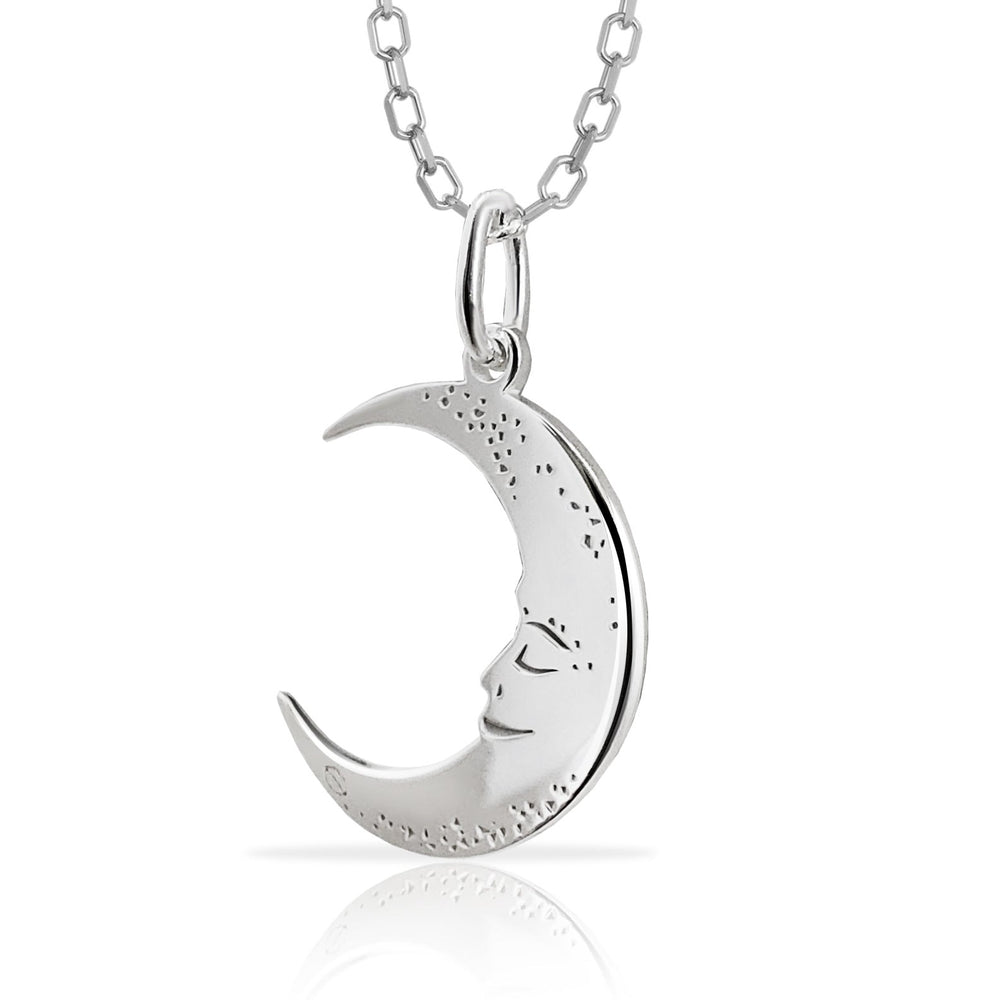 collar luna plata