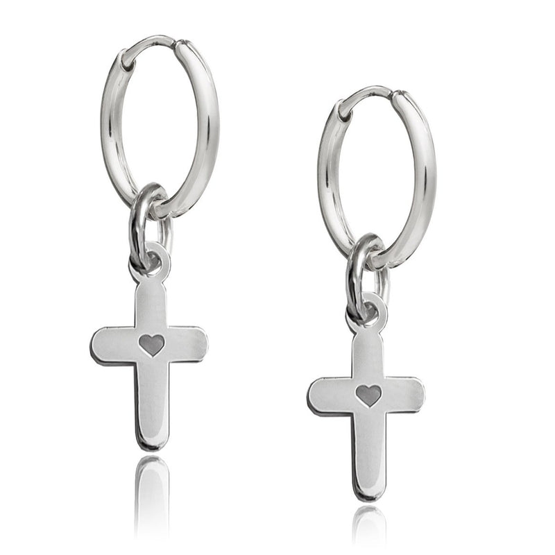 Aretes mini arracada Piercing Cruz
