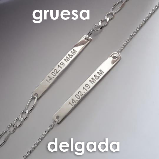 Esclava Grabada Personalizada 1 pieza