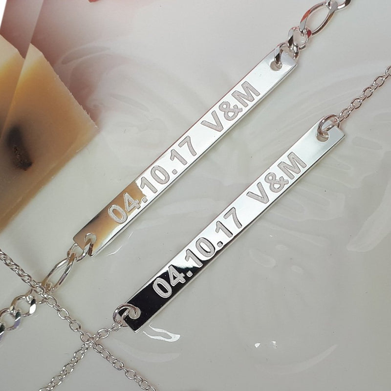 Esclava Grabada Personalizada 1 pieza