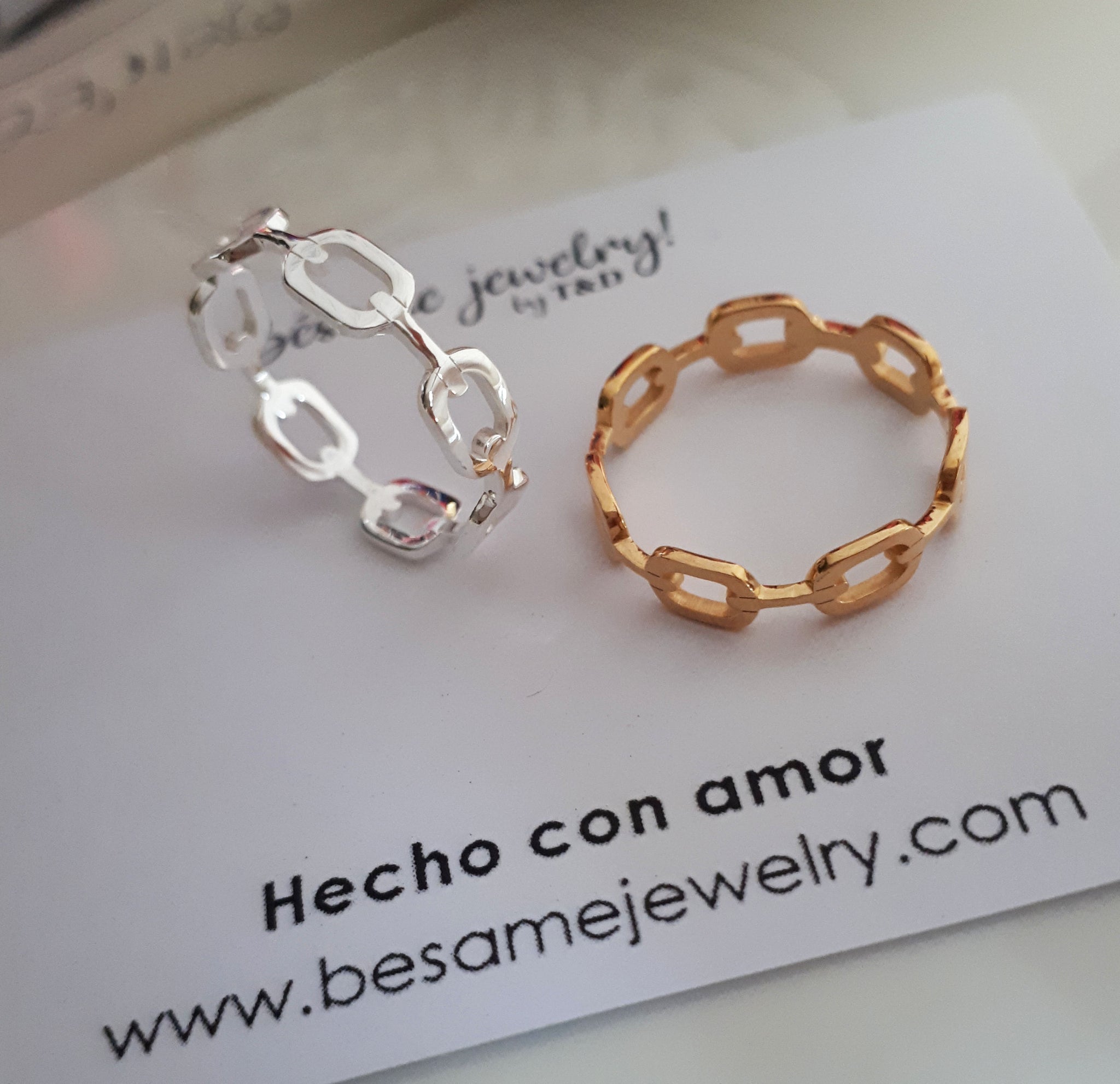 Anillo Eslabones tipo cadena