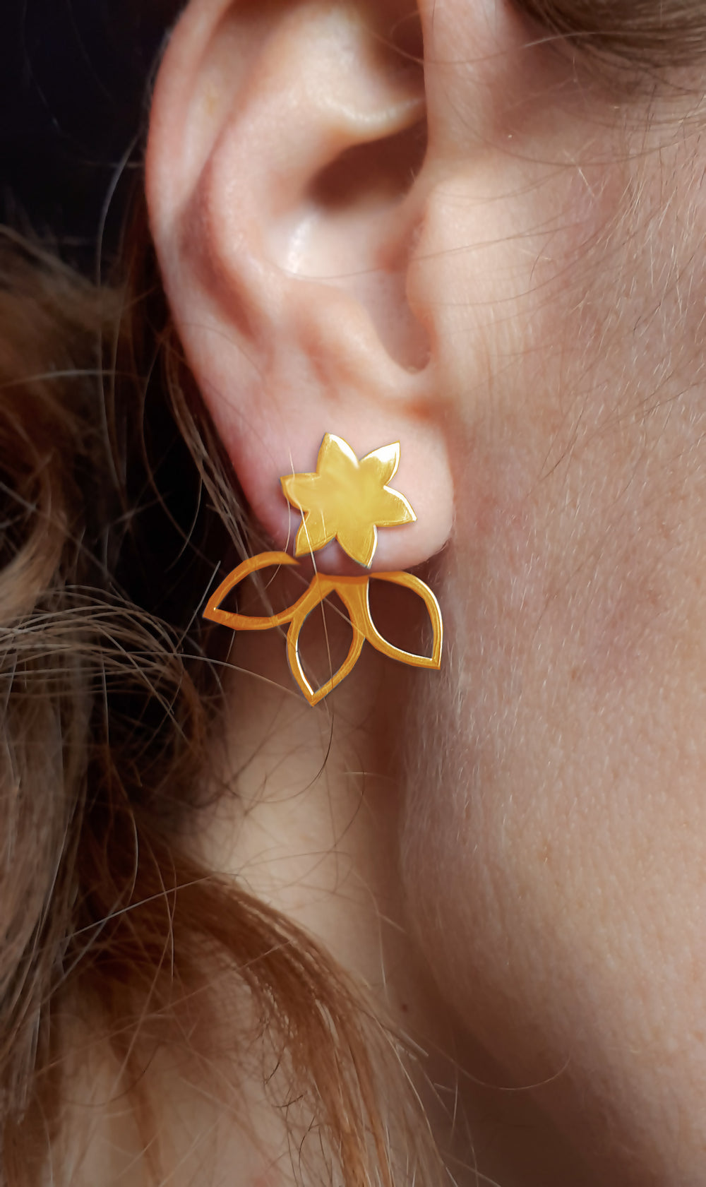 Aretes Earjackets Flores