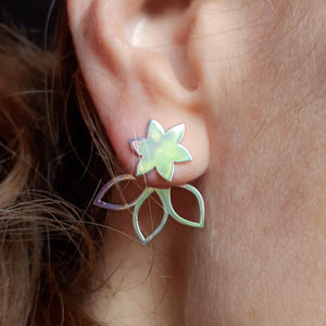 Aretes Earjackets Flores