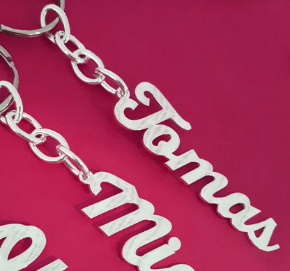 llavero de plata personalizado besame jewelry