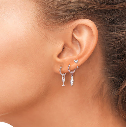 Aretes mini arracada Piercing Cruz