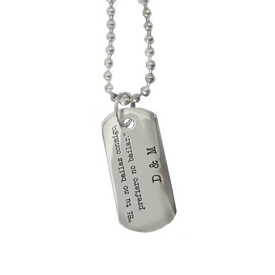 Collar Placa Grabada Personalizada