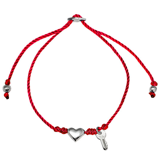 pulsera roja corazon