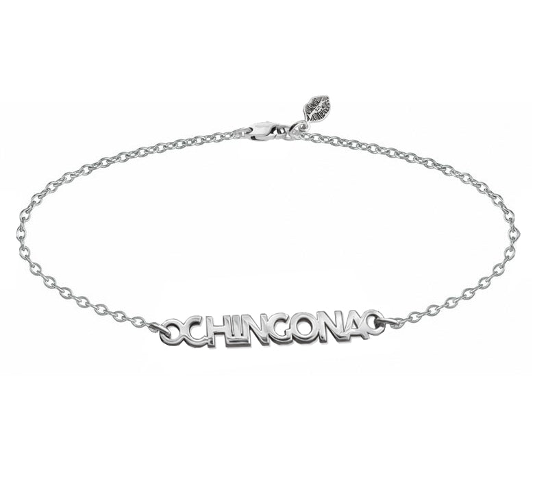 Pulsera Chingona cadena delgada
