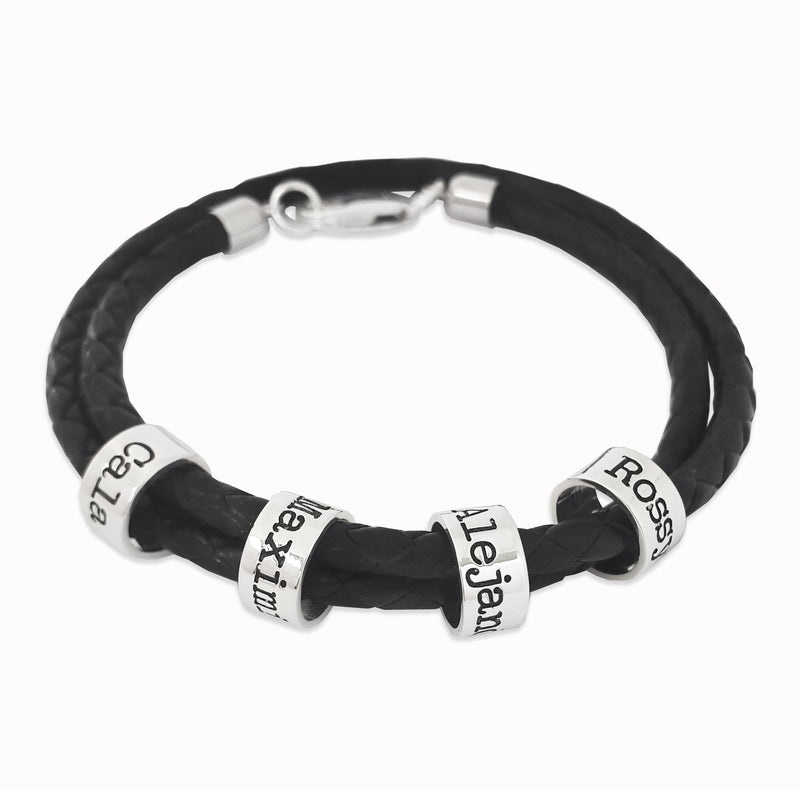 Pulsera Piel Cilindros Personalizada
