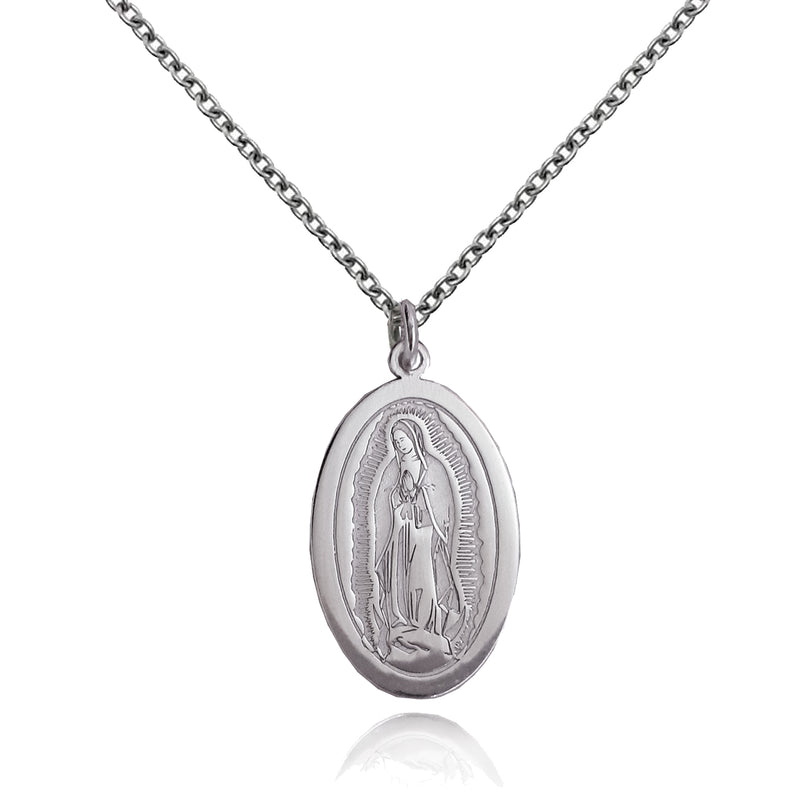 Collar Medalla Virgen grabada